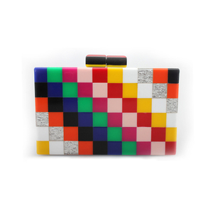 China Manufactory Colorful Acrylic Evening Wedding Bags Lady Clutch Bag With Best Price