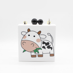 Handcee Designer Original Cow Acrylic Evening Bag